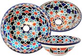 Unieke handgemaakte ronde waskom - Marokkaanse wasbak -Ø 30 cm