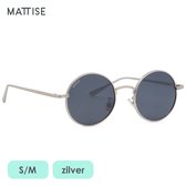 MATTISE Zilver Unisex Gepolariseerde Zonnebril van Staal — S/M Zonnebril Heren Dames — Hippie Bril Gepolariseerd — Zonnebrillen Brillen