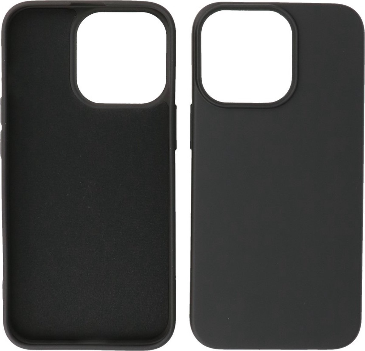 Hoesje 2.0mm Dikke Siliconen Back Cover Kleur Zwart geschikt voor Iphone 14 Pro