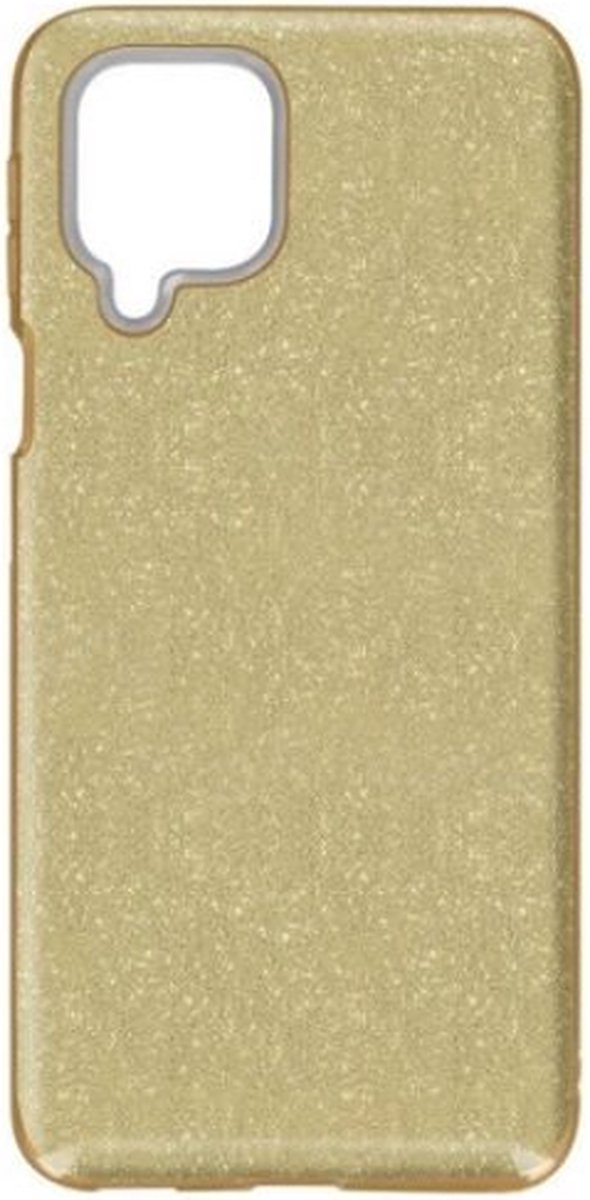 Samsung A42 Siliconen Glitter Hoesje Goud