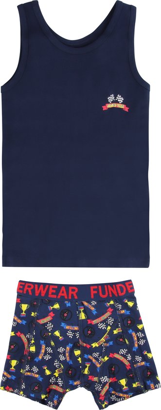 Funderwear Forrmule 1 Race Flag jongens ondergoed set maat 116/122