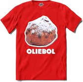 Oliebol - T-Shirt - Heren - Rood - Maat 4XL