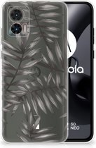 Back Case TPU Siliconen Hoesje Motorola Edge 30 Neo Smartphone hoesje Leaves Grey