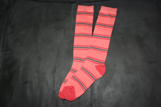 Foto: Harry s horse ruitersokken stripe fushion coral 31 34