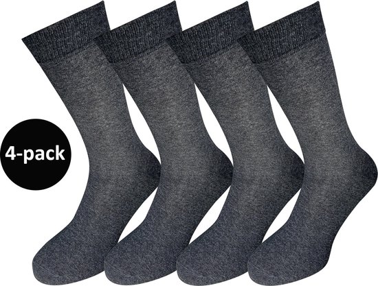 WeirdoSox unisex sokken - 4-pack - Antraciet - Maat 39-42