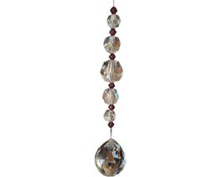 Foto: Raamhanger silvercrystal snake amethyst paars feng shui kristal raamkristal regenboogkristal lengte 10 cm 