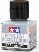 Tamiya 87189 Panel Line Accent Color - Light Gray - 40ml Effecten potje