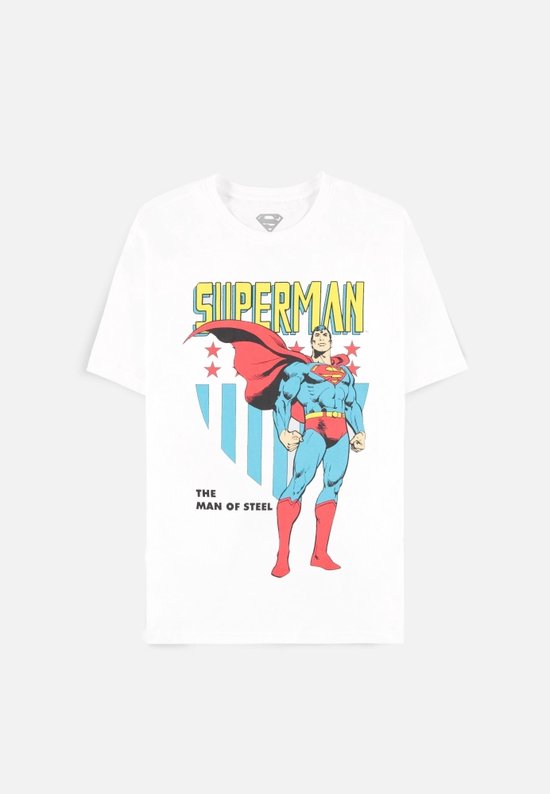 DC Comics Superman - The Man Of Steel Heren T-shirt - L - Wit