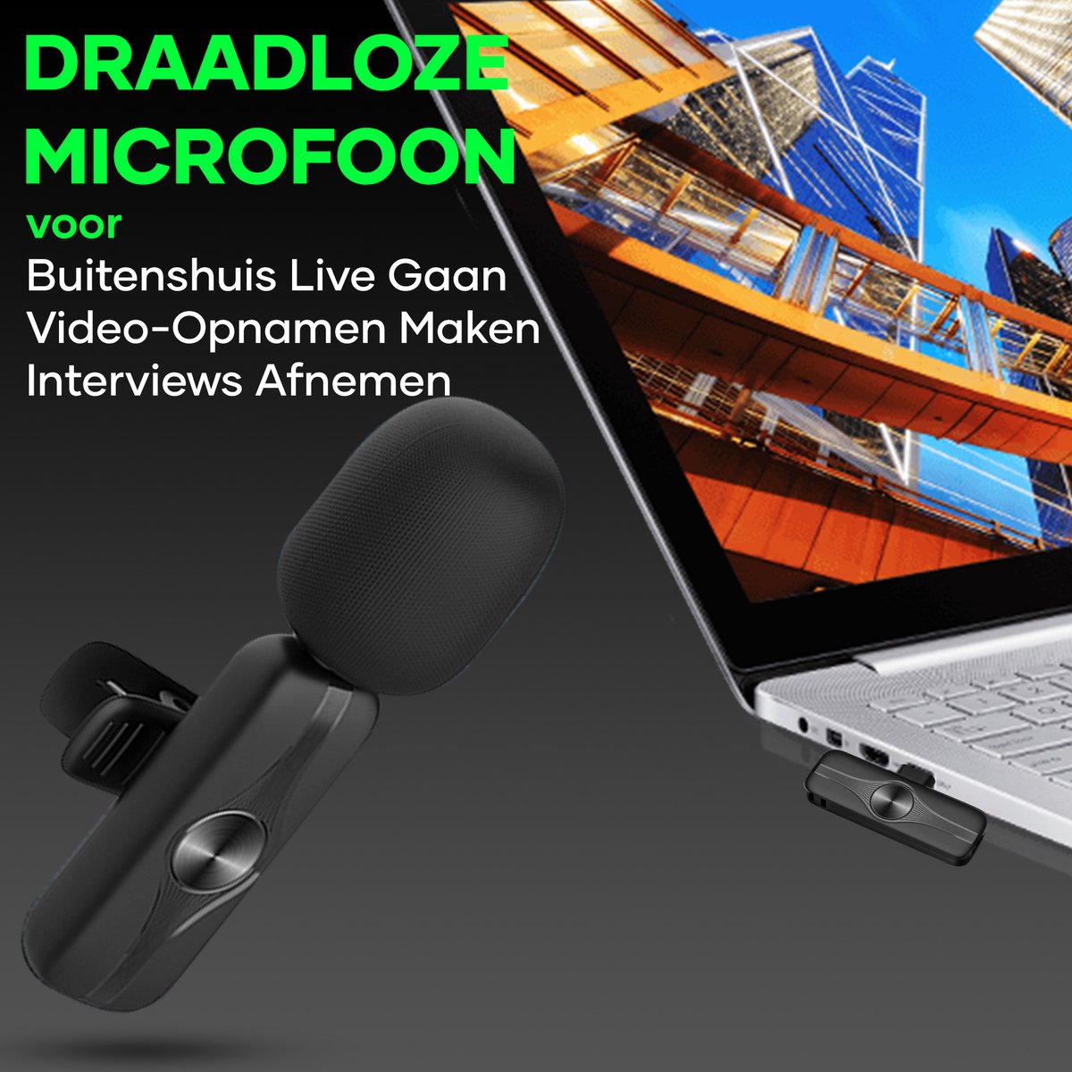 terugtrekken Willen noot MATTI® Draadloze Microfoon - Bluetooth Microfoon - Microfoonset Dasspeld -  Laptops &... | bol.com