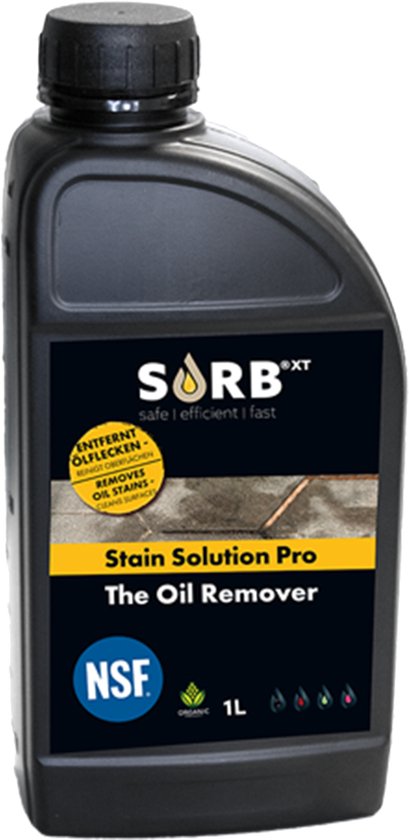 SORB®XT Stain Solution Pro | 1L | Ingedrongen Olie, olievlekken, diesel,  benzine en... | bol.com