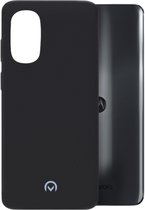 Mobilize Hoesje geschikt voor Motorola Moto G82 Telefoonhoesje Flexibel TPU | Mobilize Rubber Gelly Backcover | Moto G82 Case | Back Cover - Matt Black | Zwart