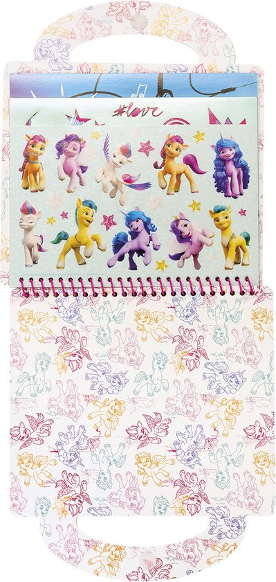 Totum My Little Pony Designer Creatief Doeboek Tekenen schrijven stickeren - harde kaft incl. sjablonen en gelpennen 23 x 25 cm