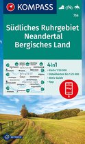 KOMPASS WK 756 Wandelkaart Südliches Ruhrgebiet, Neandertal, Bergisches Land 1:50.000
