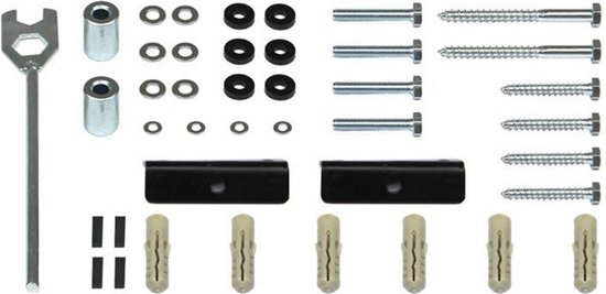Set van 2 x S-Connector Offset met 20 mm voor muurmontage 3/4 x 1/2 inch