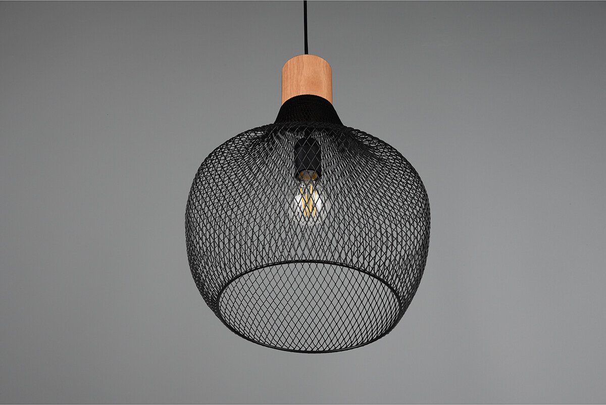 Reality - LED Hanglamp - Hangverlichting - E27 Fitting - 1-lichts - Rond - Zwart - Aluminium
