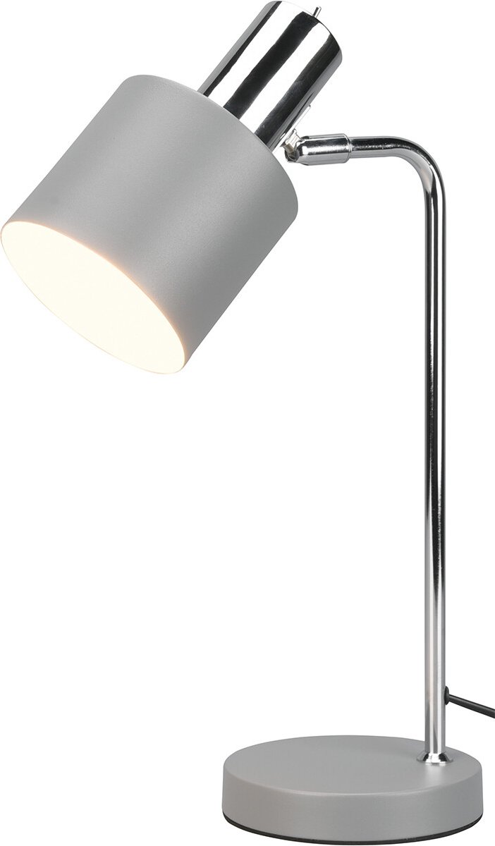 Reality - LED Tafellamp - Tafelverlichting - E14 Fitting - Rond - Grijs - Aluminium