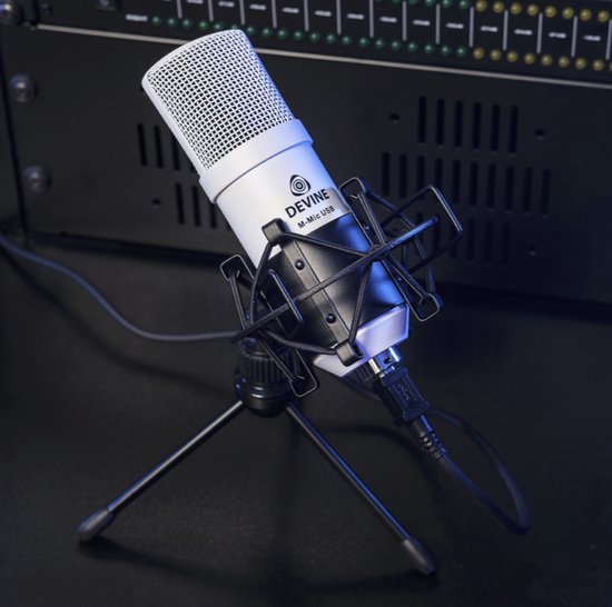 Devine M-Mic USB W microphone à condensateur blanc podcast microphone jeu  micro casque | bol.com