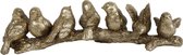 Sculpture de luxe Oneiro "Vogels sur branche 7" L or polystone ⌀ 28x7x7cm - Images et figurines de Noël - Gnome - Gnomes Assis - Père Noël - Nain Assis - Décoration de Noël