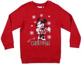 Disney kersttrui - Minnie Mouse - Mickey Mouse - Rood - Kerst - Feestdagen - Unisex - Maat 116 - Inclusief cadeauverpakking