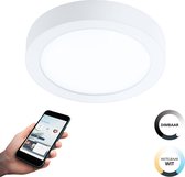 EGLO connect.z Fueva-Z Smart Opbouwlamp - Ø 21 cm - Wit - Instelbaar wit licht - Dimbaar - Zigbee