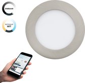 EGLO connect.z Fueva-Z Smart Inbouwlamp - Ø 12 cm - Grijs/Wit - Instelbaar wit licht - Dimbaar - Zigbee