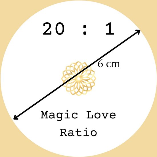 Liefdeskoelkastmagneet Koelkastmagneet Liefde Magische Liefdesformule, cirkel, wit/grijs/goud/zwart geheugensteuntje in de liefde. Relatietherapietip.