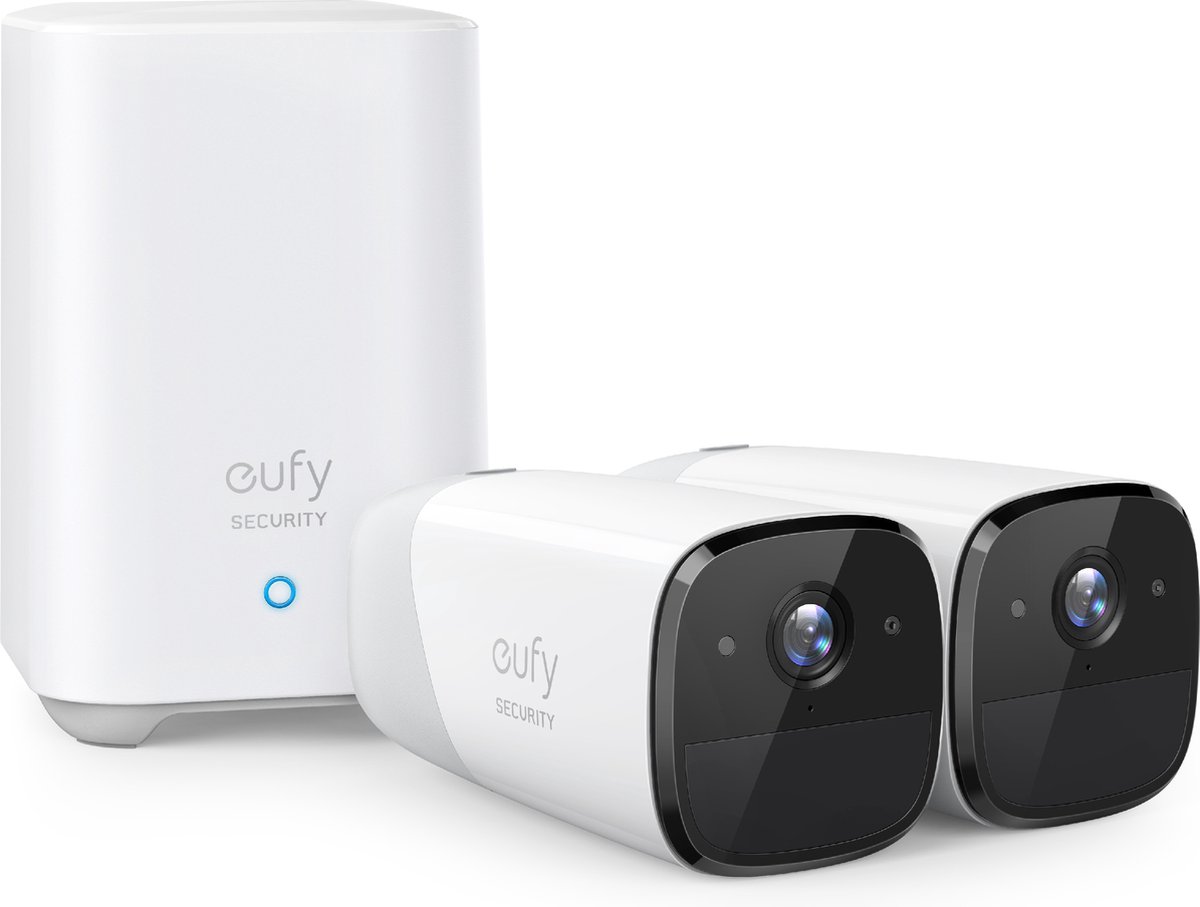 Eufy Cam 2 Draadloze Beveiligingsset - Inclusief Homebase en 2 Camera's - Wit - Eufy
