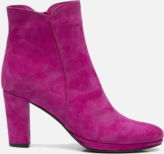Linea Zeta Enkellaarsjes roze Suede - Dames - Maat 37 | bol.com