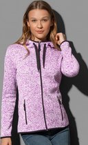 Stedman Dames Knit Fleece Vest met Capuchon kleur Roze Maat L