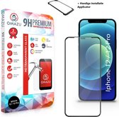 OMAZU 3D Tempered Glass Screenprotector, Apple iPhone 12 / 12 Pro, 6,1''(Full Screen) 2-Pack, Met handige installatie applicator