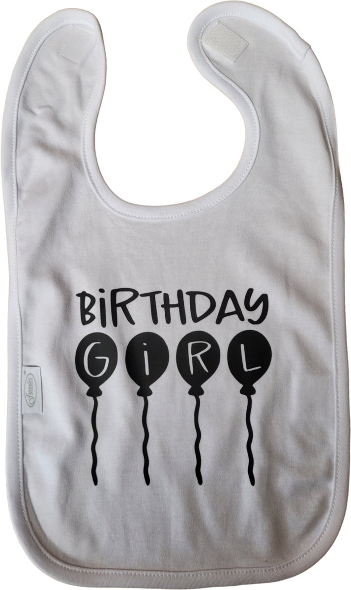 Goedkoopste Birthday girl - slab - verjaardag - geschenk - baby - peuter- knoeien