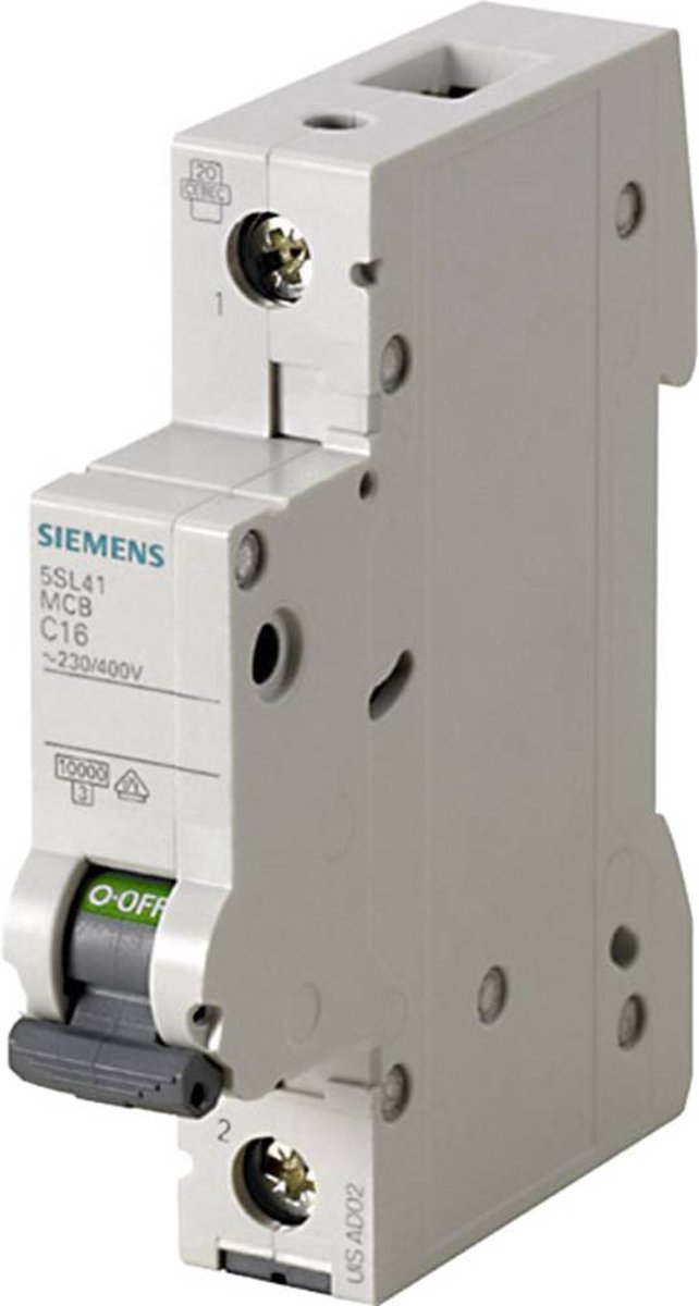 Siemens 5SL4106-7 Siemens Dig.Industr. Zekeringautomaat 1-polig 6 A 230 V, 400 V