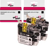 Go4inkt compatible met Brother LC-227XL twin pack inkt cartridges zwart bk - 2 stuks