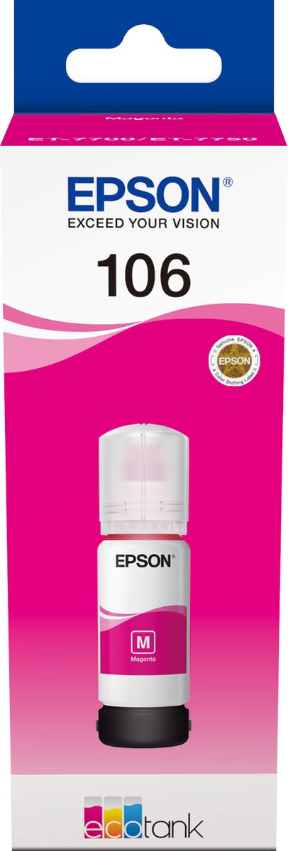 Epson 106 EcoTank Magenta ink bottle