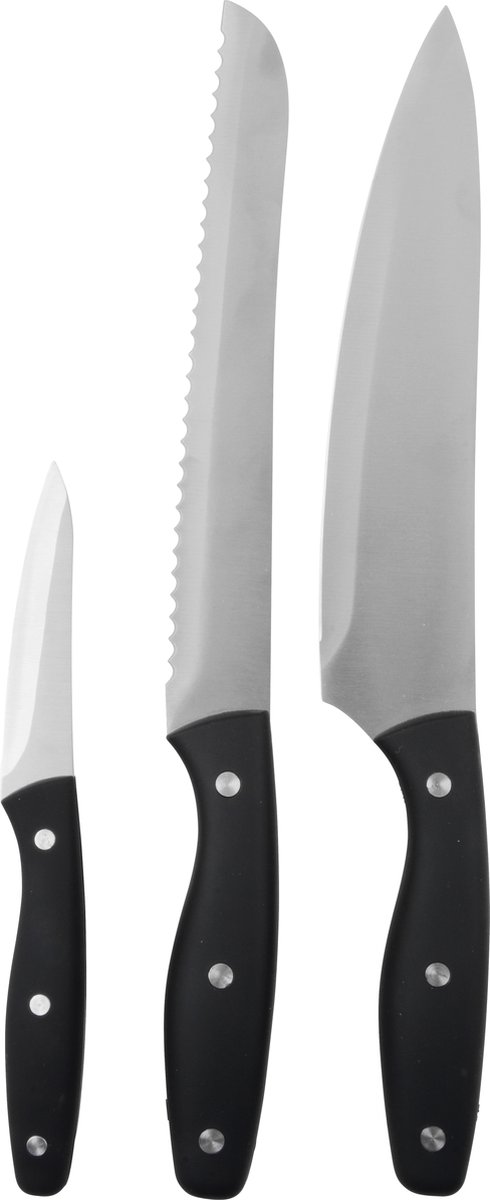 DAY Messenset - 3 Delig - Kok 20cm - Brood 20cm - Schilmes 9cm - RVS - Soft Touch Greep
