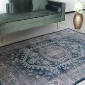 Vloerkleed vintage 160x220cm donkerblauw perzisch oosters tapijt | bol.com