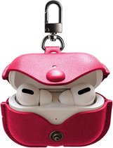 Hoesje Geschikt voor Apple Airpodss Pro hoesje Case met sleutelhanger – Rood