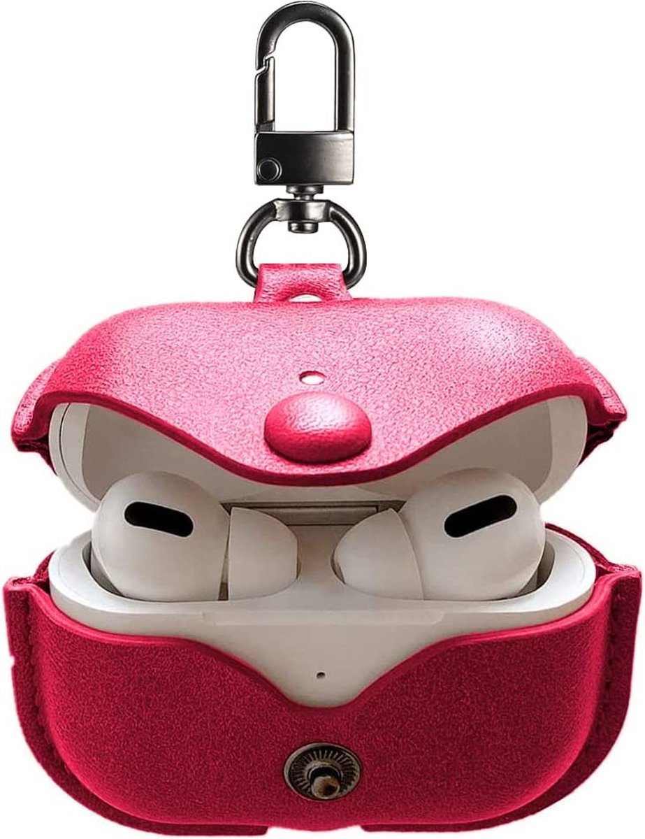 Apple AirPods Pro hoesje Case met sleutelhanger – Rood