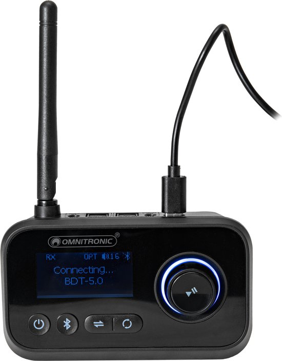 Adaptateur audio récepteur Bluetooth 5.0 OMNITRONIC BDT-5.0
