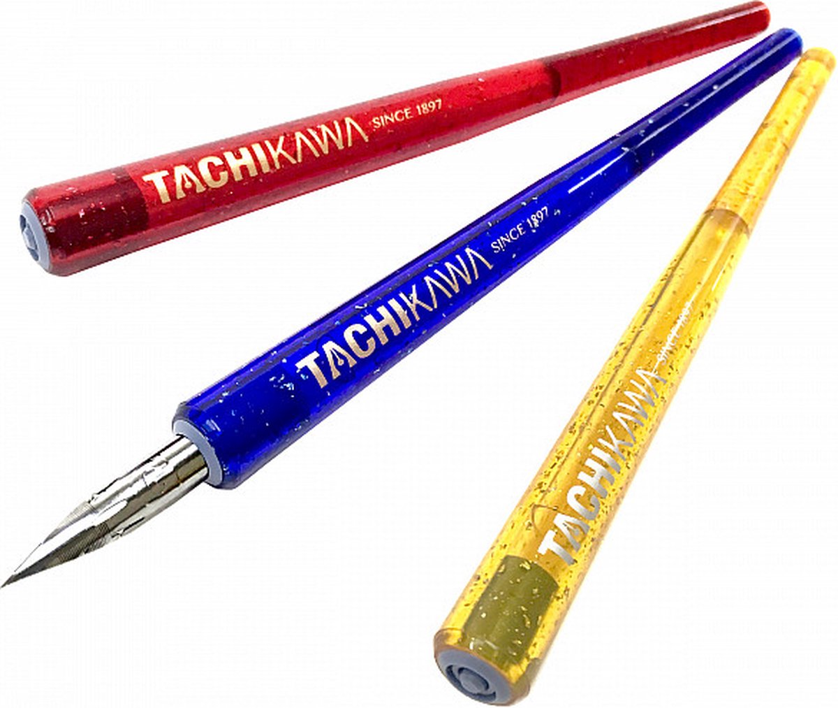 Tachikawa Nib / Kroontjespen Houder Multi Type Clear Geel + 3 G