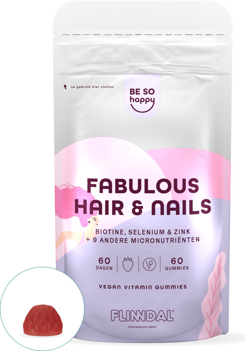 Fabulous Hair & Nails Gummies 60 gummies - Voor sterk glanzend haar en sterke nagels. Mákkelijk en lekker