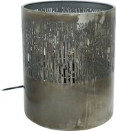 PTMD - Shavi grijs metalen tafellamp maat S diameter 21 - hoogte 25 cm.