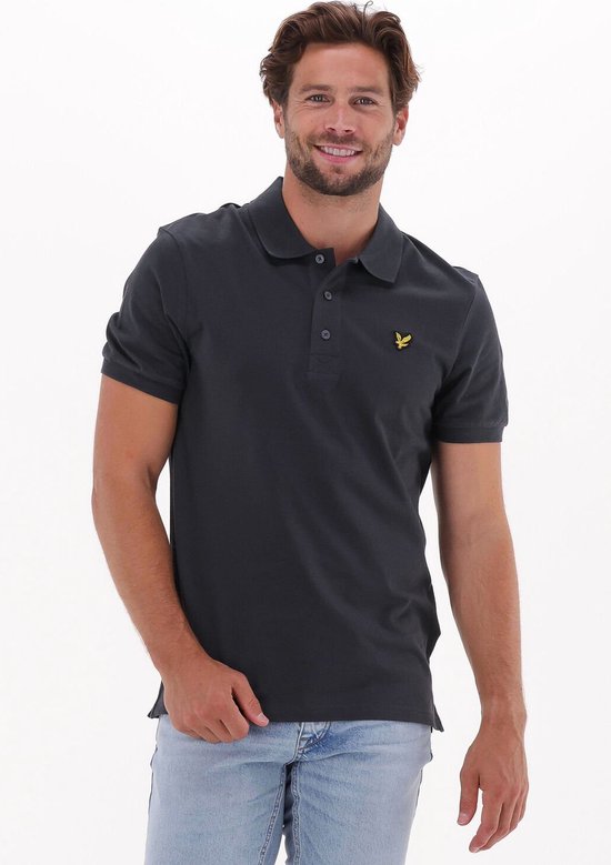 Lyle & Scott Polos & T-shirts Homme Polo uni - Grijs - Taille XS