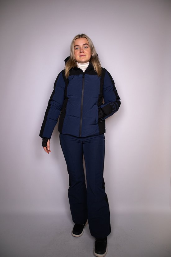 Nikkie Sportswear Logo ski jas dames blauw