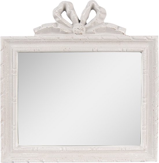 Spiegel 30x31 cm Grijs Kunststof Glas Rechthoek Grote Spiegel Wand spiegel Muur spiegel