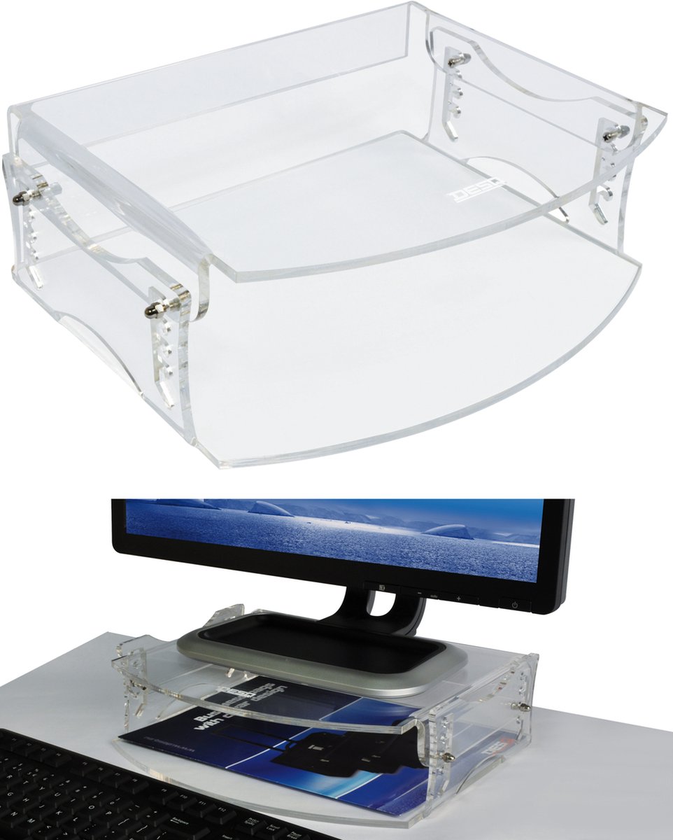 DESQ® | Acryl Monitorverhoger | 5 Hoogte Standen | Dutch Design