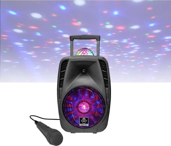iDance Groove216MK2 Party Speaker - Draadloos - Bluetooth Speaker - FM Radio - 100 Watt - Discoverlichting - Met Microfoon en Afstandsbediening van iDance — afbeelding 5