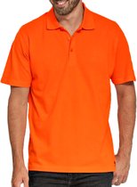 B&C Poloshirt basic - oranje - katoen - 180 grams - polo t-shirts M