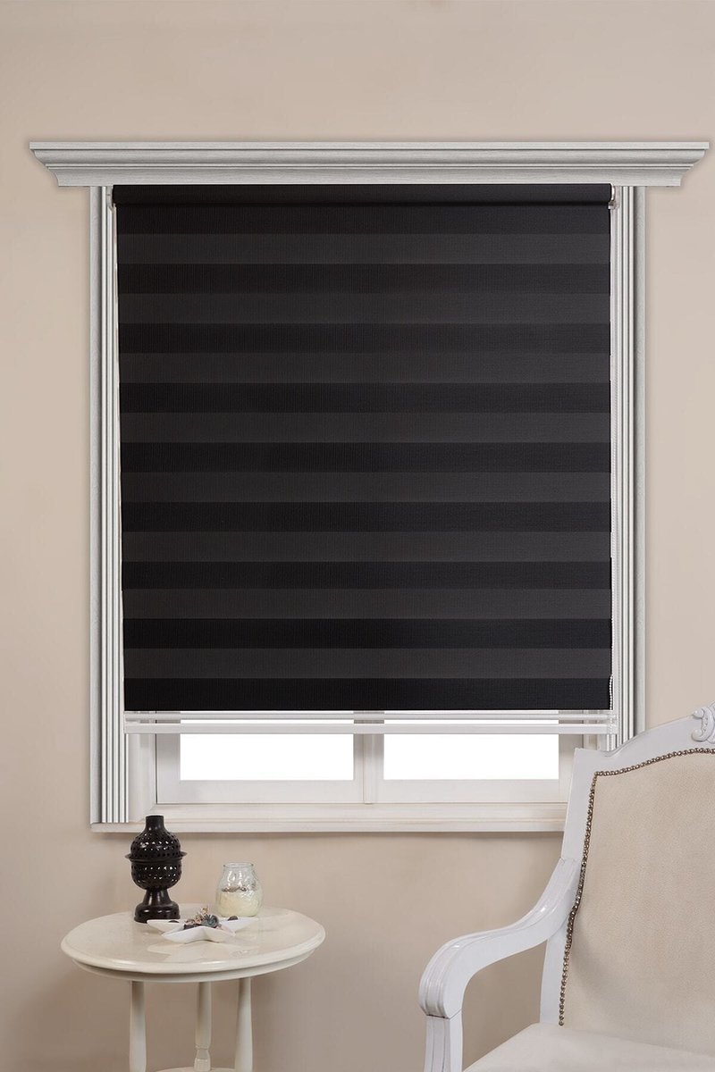 Verduisteren Duorolgordijn Black 175x180