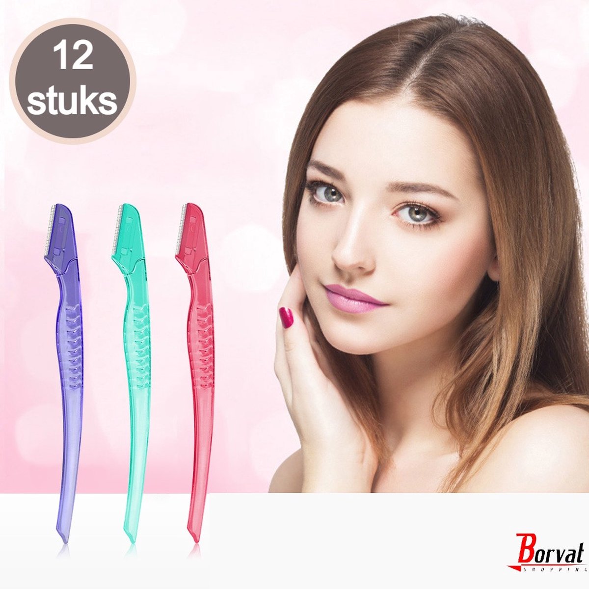 Borvat® (12x) Wenkbrauw scheermesje Dermaplaning Scheermesjes gezicht